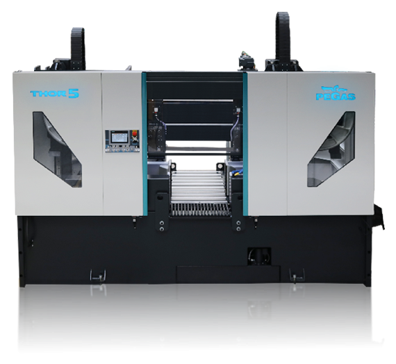 Highly-efficient double-column band saw machines